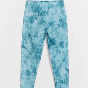 Anthropologie pull on tie & dye athletic leggings, small/ medium, blue